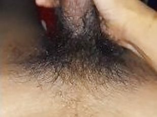 Fast Jerking Off a Dark Asian Hard Dick until Cum