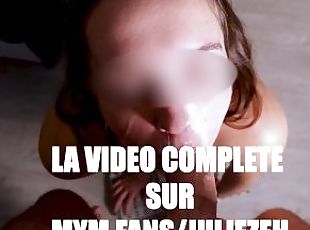 juju labretonne fais un strip, enlève son masque et suce jusqu'à recevoir une bonne faciale !