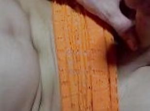 Precum Leaking From Femboy Traps Throbbing Cock