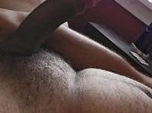 Slow stroke my uncut Latino cock until I cum