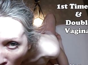 1st Time DP and Double Vaginal for Skinny MILF