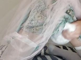 Diaper Sissy Jerking Off And Cumming