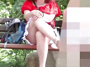 al-aire-libre, amateur, cámara, voyeur, bajo-la-falda, europeo, euro, parque, oculto