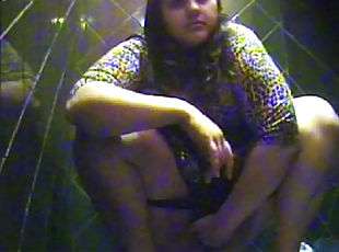 Chubby girl pees on hidden camera