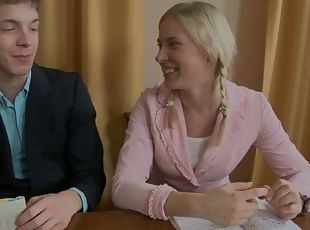 fisse-pussy, anal, teenager, hardcore, fletning, i-ansigtet, blond, barberet, uskyldig, jomfru-virgin