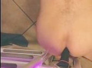 Femboy bb dildo slide deep