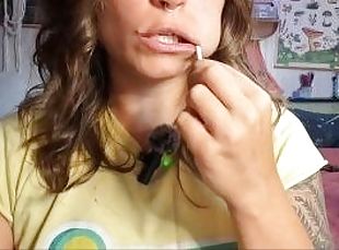 Hot girl sucks lollipop ASMR