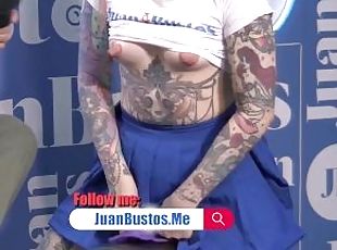 Kitty Miau teen girl the Barbie Tattooed takes the most vibration machine  Juan Bustos Podcast