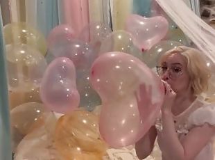 Blowing up 80 Balloons then Popping them all!