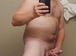 Hard cock before shower!