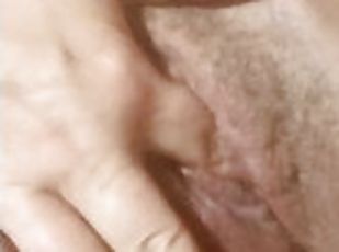 clitóris, masturbação, orgasmo, cona-pussy, amador, bbw, dedos, molhado