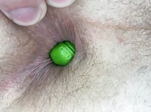 Closeup - another green lizard toy gulp