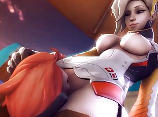 Overwatch Misk Girls Echo and Moira - Overwatch SFM and porn compilation in Blender