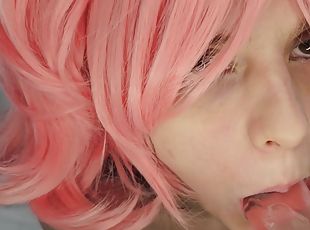 Sucks In Cosplay And Swallows Hot Cum Deep Throat With Kawaii Girl